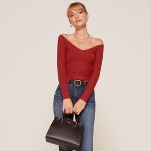 The Reformation Sundown Top - Crimson